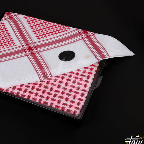 شماغ تيسوتي احمر غامق