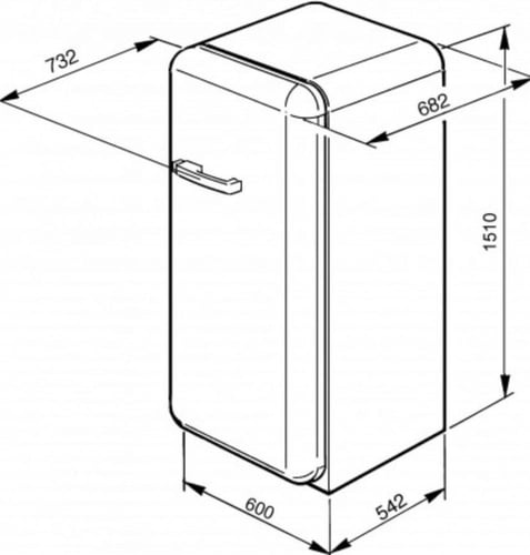 ثلاجة سميج كلاسيكيه أبيض موديل (FAB28SWHR