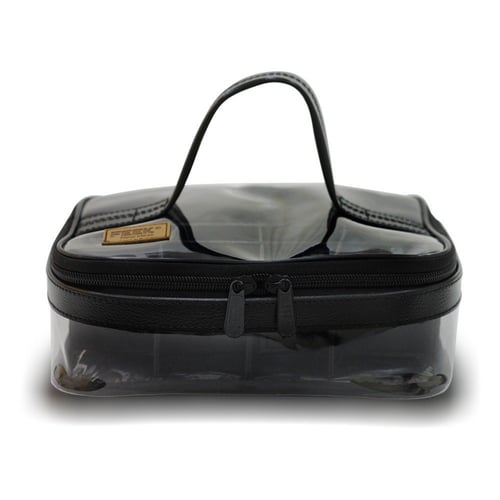 حافظة 12 بيالة شفاف أسود