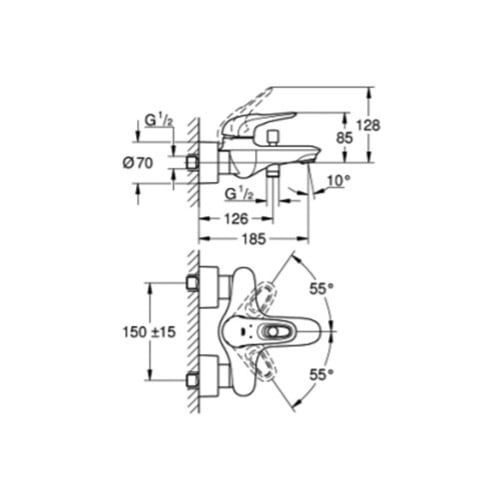 خلاط دش ابيض يوروستايل