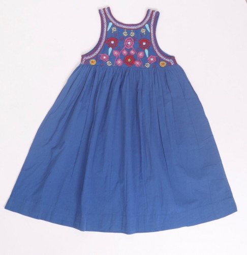 BLUE EMBROIDERED DRESS
