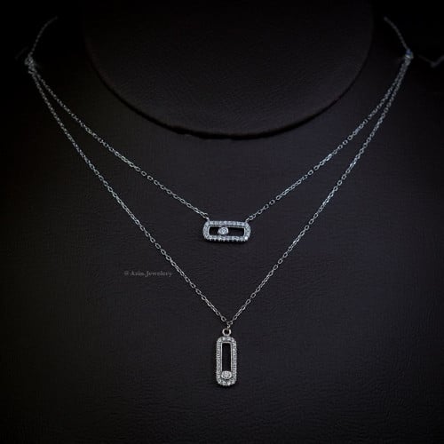 عقد شوكر دورين ، فضة عيار 925