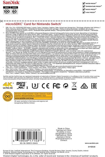 بطاقة ذاكرة مايكرو اس دي اكس سي 64 جيجا -SanDisk 6...