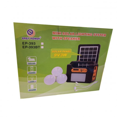 ايزي باور نظام اضاءة شمسية صغير مع مكبر صوت OV3W