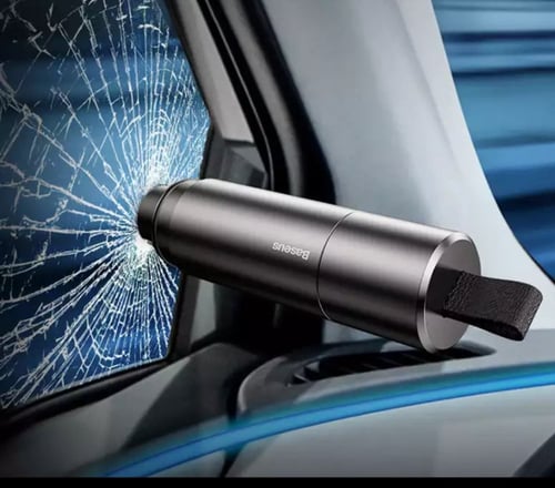 قطعة كسر زجاج السيارة وقطع للحزام للطوارئ