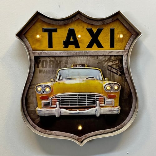 لوحة مضيئة بالبطارية تاكسي