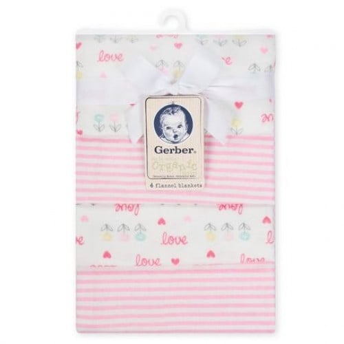 4 لفات دافئة Love من القطن العضوي 100% ماركة ®Gerb...