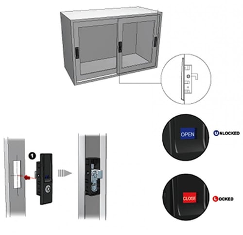 قفل خزانة حديد سحاب