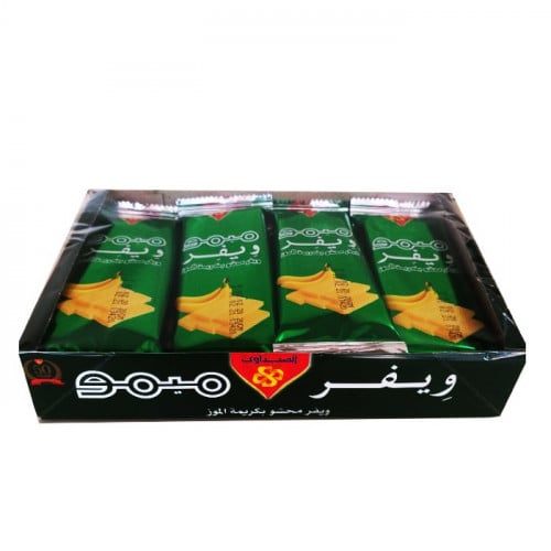 ويفر ميمو بنكهة الموز صيداوي 12قطعه
