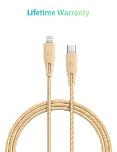 كيبل ايفون راف باور للايفون مظفر ضد القطع 120 سم ت...