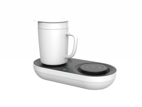 قاعدة ذكية للمكتب بكوب للتبريد والتسخين وشاحن لاسل...