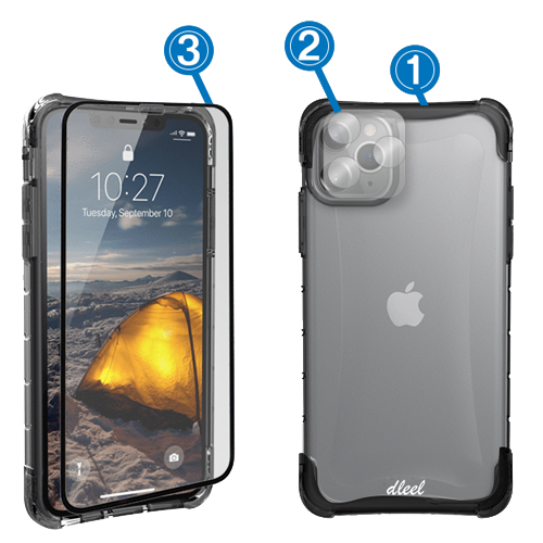 حماية شفاف 3 في 1،للايفون 11 برو ماكس حماية لكامل...