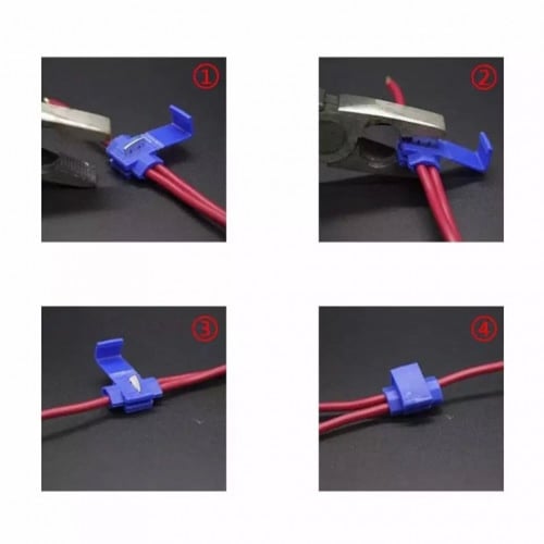 50 قطعة سكوتش قفل موصلات تفريع الأسلاك، محطات لصق...