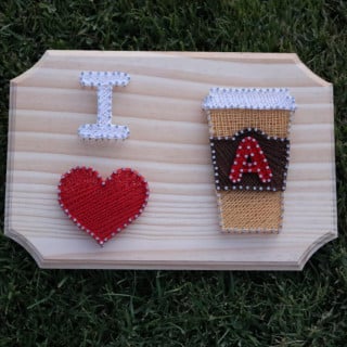 لوحة Icoffee بإستخدام المسامير