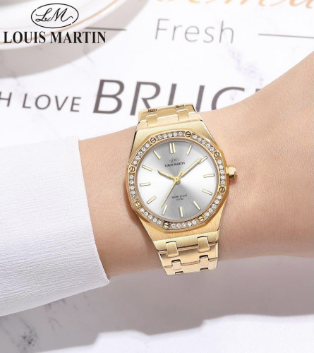 ساعة نسائية من لويس مارتن اللون الذهبي