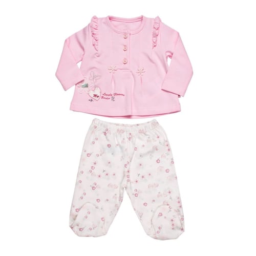 بدلة أطفال بناتي - حديثي الولادة من 0-3 | السعر لل...