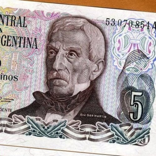 الارجنتين فئة 5 بيزو أنسر إصدار قديم