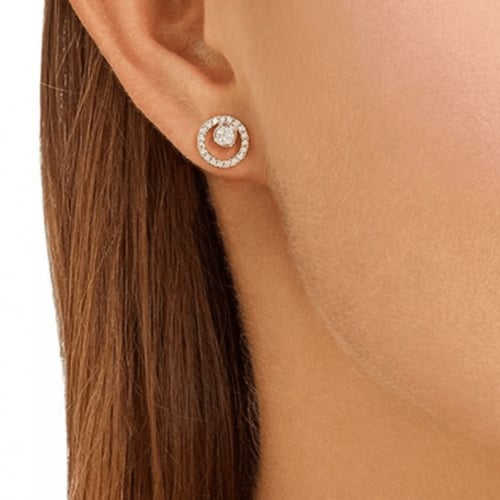 حلق سواروفسكي روز قولد حلقة الفصوص