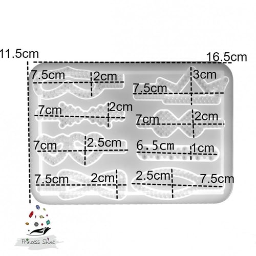 438 - قالب سيليكون مشابك شعر رقم 006