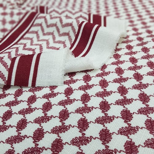 قماش شماغ عنابي جميل