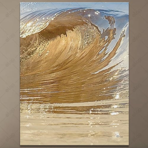 لوحات جدارية مناظر طبيعية ريش ذهبي