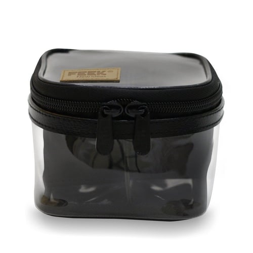 حافظة وذفة شفاف أسود