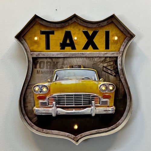 لوحة مضيئة بالبطارية تاكسي