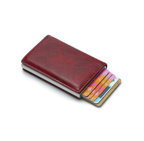 محفظة ذكية بزر لاخراج البطايق تستوعب 8 بطايق