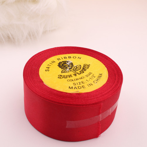 شرائط ستان عرض 1.5 أنش - أحمر