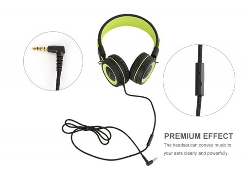 سماعة رأس سلكية قابلة للطي ( اخضر + اسود )