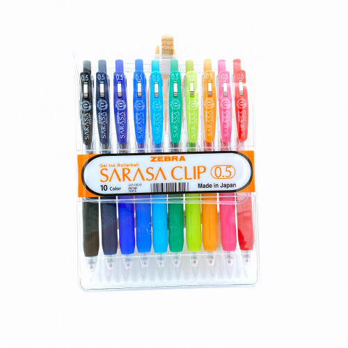 طقم 10 أقلام سارسا كليب زيبرا 0.5