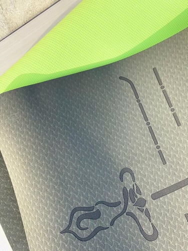 non-slip TPE Yoga Mat Two Colors with Position Lin...