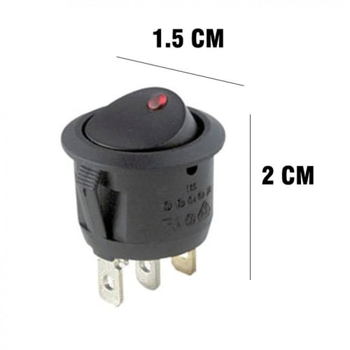 مفتاح طبلون دائري بلمبة