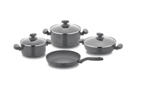 كوركماز ميا جرانيت طقم طبخ رمادي 7 قطع - A1146