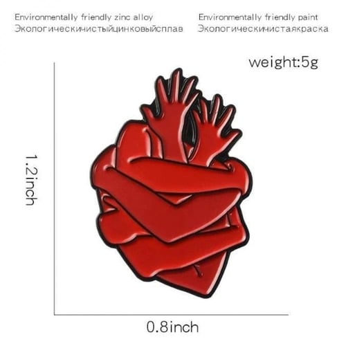 Hug-Heart Pin