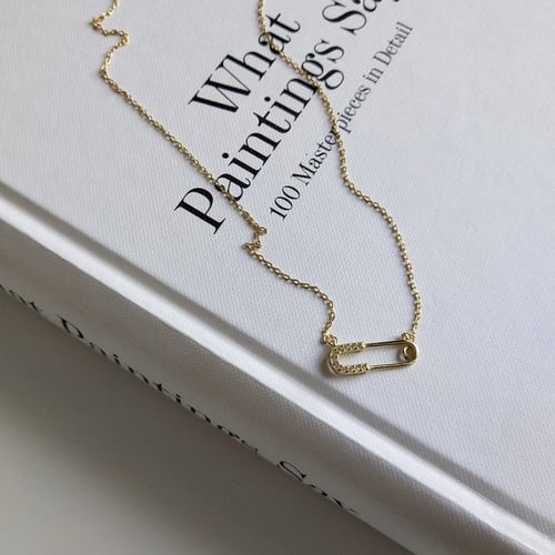 سلسلة دبوس مشبك، من الفضة الاسترليني عيار 925 مطلي...