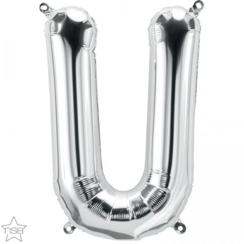 FOIL SMALL LETTER SILVER (عدد 5 قطع) U