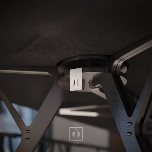 طاولة طعام ثلث (O8) نوع السطح Geo Crema