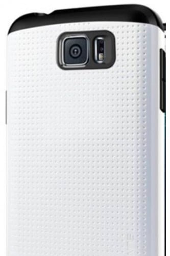 كفر سامسونج جالاكسي اس 6 ابيض باطار اسود SAMSUNG G...