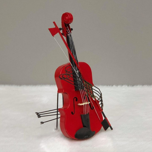 ديكور كمان حديد احمر بستاند