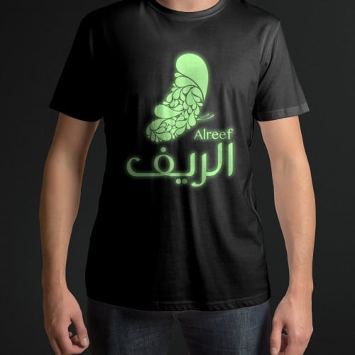 تيشيرت بطباعة خامات فينيل مضيء حسب الطلب