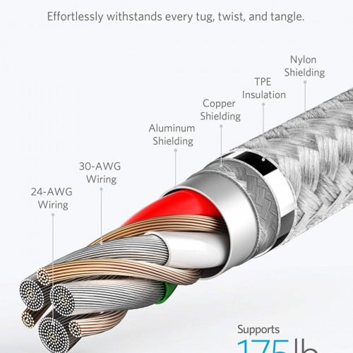 كيبل أنكر لايتننج أبل باور لاين بلس II فضي 1.8 متر