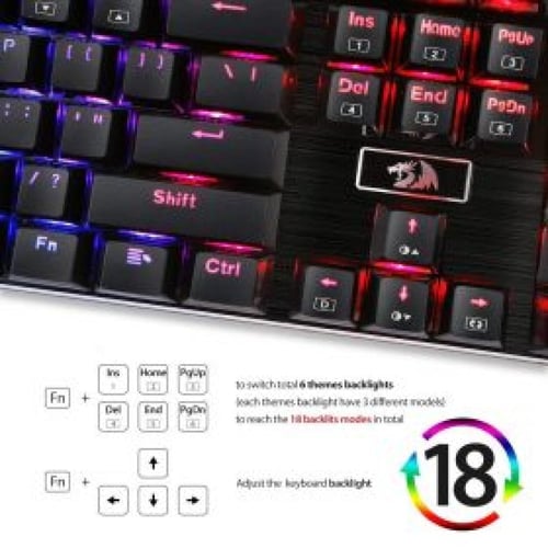 كيبورد Redragon Devarajas K556 RGB Black – تصميم ا...