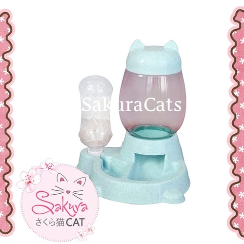 وعاء رأس القطة للشرب والأكل تلقائي - الوان متعدده...