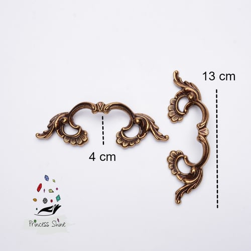 223 - مقبض ايطالي كلاسيك برونز ( قطعتين)