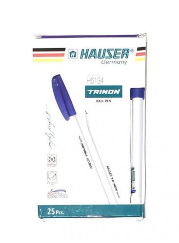 علبة اقلام جافة 25 قلم لون ازرق(مثلث) هوزر المانيا