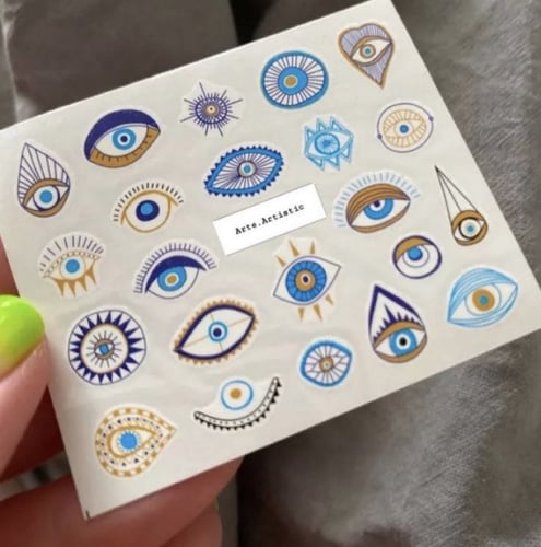 Blue Nails’ art sticker 002