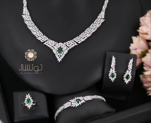 طقم فخم للمناسبات فضة عيار 925