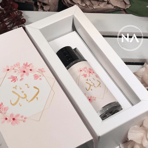 بوكس عطر ميني بثيم اوركيد وردي وذهبي