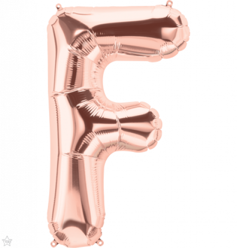FOIL LARGE LETTER ROSEGOLD (عدد 5 قطع) F